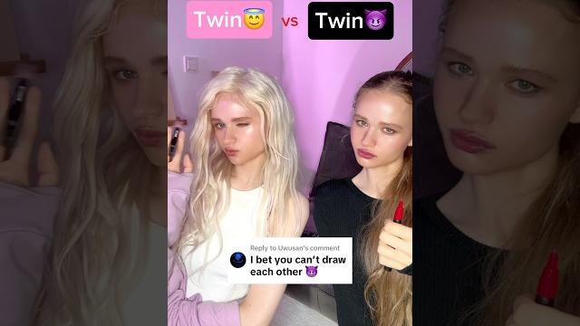 My twin sister and i are drawing each otherlol who wins??@liligisella | julia gisella My twin sister and i are drawing each otherlol who wins??@liligisella | julia gisella