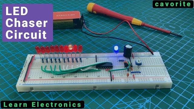 Learn electronics | led chaser with 555 & 4017 Learn electronics | led chaser with 555 & 4017