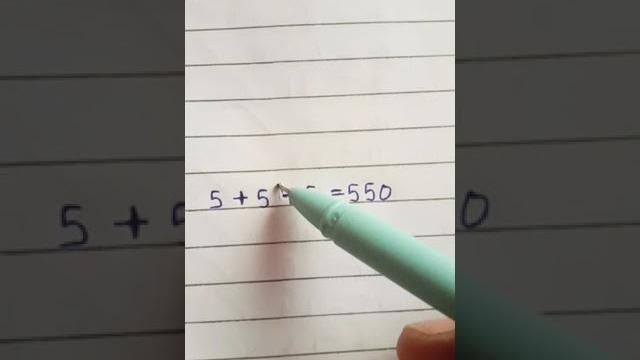 5 + 5 + 5 = 550 simple trick to solve ️ 5 + 5 + 5 = 550 simple trick to solve ️