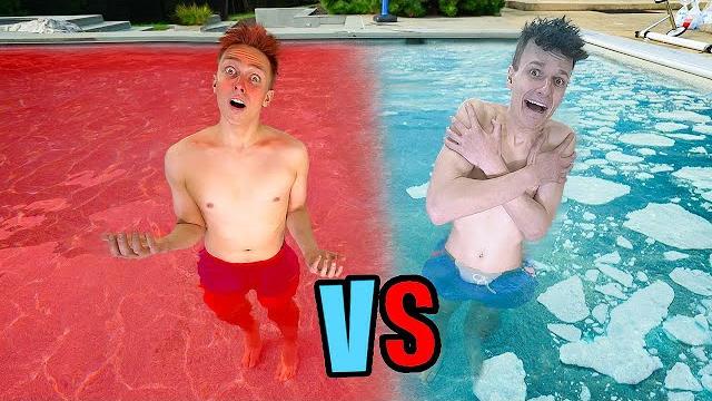 Hot vs cold pool challenge! Hot vs cold pool challenge!