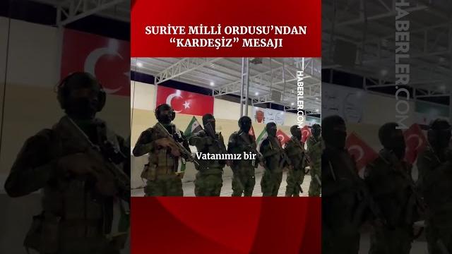 Suriye milli ordusu, türk bayrağını göndere çekti Suriye milli ordusu, türk bayrağını göndere çekti