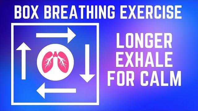 Box breathing exercises | longer exhale to reduce stress and anxiety | take a deep breath Box breathing exercises | longer exhale to reduce stress and anxiety | take a deep breath