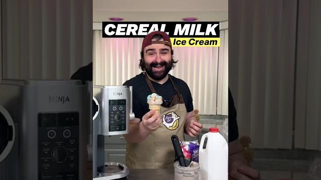Cereal milk ice cream - fruity pebbles & lucky charms Cereal milk ice cream - fruity pebbles & lucky charms