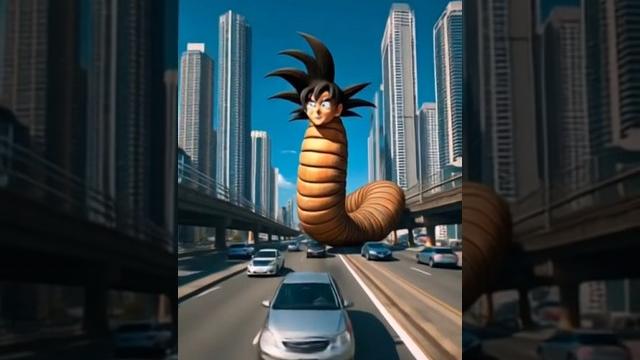 Dragon ball story: young goku pranks his dad with a giant worm-chaos erupts across the city #goku Dragon ball story: young goku pranks his dad with a giant worm-chaos erupts across the city #goku