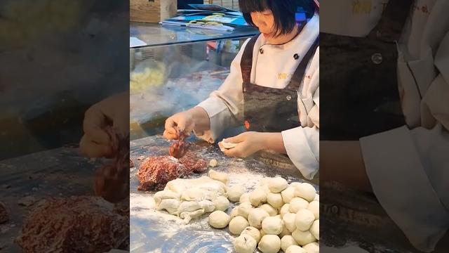 现包牡丹花饼# street food#chinese #传统工艺 现包牡丹花饼# street food#chinese #传统工艺