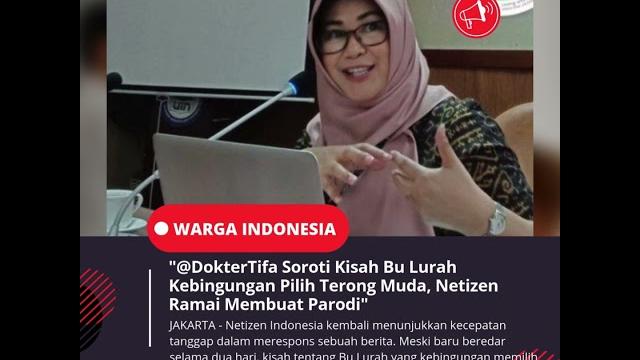 "@doktertifa soroti kisah bu lurah kebingungan pilih terong muda, netizen ramai membuat parodi" "@doktertifa soroti kisah bu lurah kebingungan pilih terong muda, netizen ramai membuat parodi"