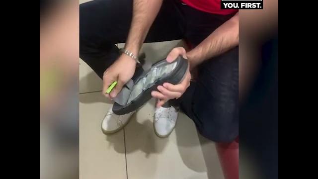 Passengers try to smuggle foreign currency in shoes at mumbai airport #currencysmuggling #shorts Passengers try to smuggle foreign currency in shoes at mumbai airport #currencysmuggling #shorts