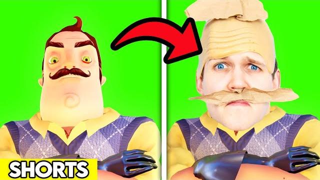 Hello neighbor with zero budget! #shorts Hello neighbor with zero budget! #shorts