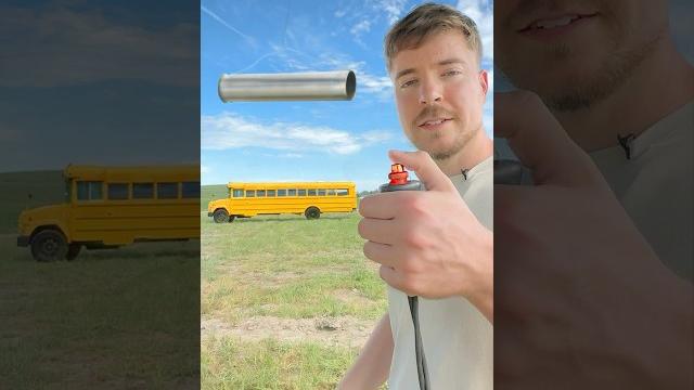 Metal pipe vs school bus Metal pipe vs school bus