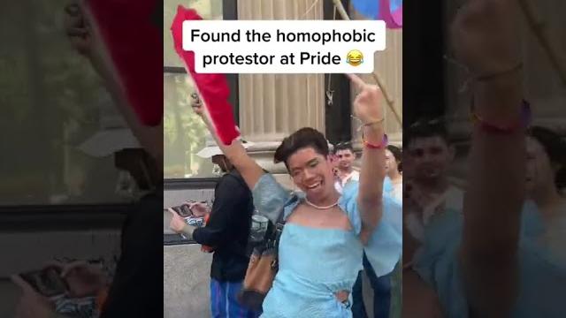 Found the home of phobic person at pride #shorts Found the home of phobic person at pride #shorts