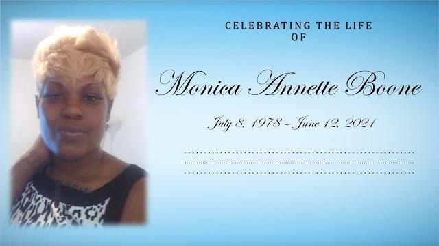 Monica a. boone - funeral service Monica a. boone - funeral service