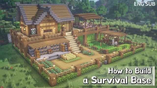 Minecraft: how to build a survival base tutorial (building tutorial) (#14) | 마인크래프트 야생 건축, 인테리어 Minecraft: how to build a survival base tutorial (building tutorial) (#14) | 마인크래프트 야생 건축, 인테리어