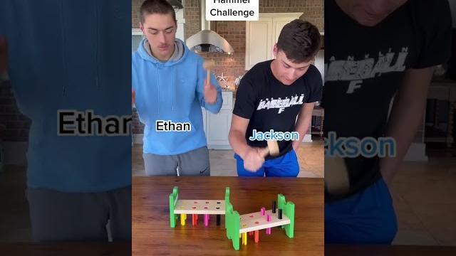 Hammer challenge!! #familythings #family #challenge #familygames #competition #fun #game #familygam Hammer challenge!! #familythings #family #challenge #familygames #competition #fun #game #familygam