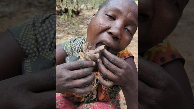 Queen of the jungle from hadzabe tribe eating lunch in the forest #africa #food #america #eating Queen of the jungle from hadzabe tribe eating lunch in the forest #africa #food #america #eating