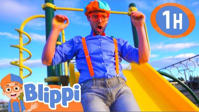 Blippi visits an outdoor playground! | 1 hour of blippi toys! | educational videos for kids Blippi visits an outdoor playground! | 1 hour of blippi toys! | educational videos for kids