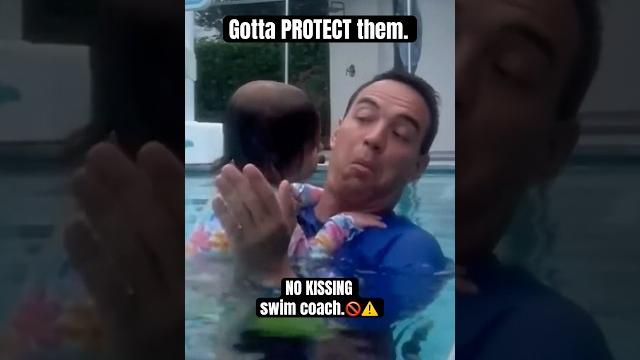 She got confused and tried kissing swim coach️ She got confused and tried kissing swim coach️