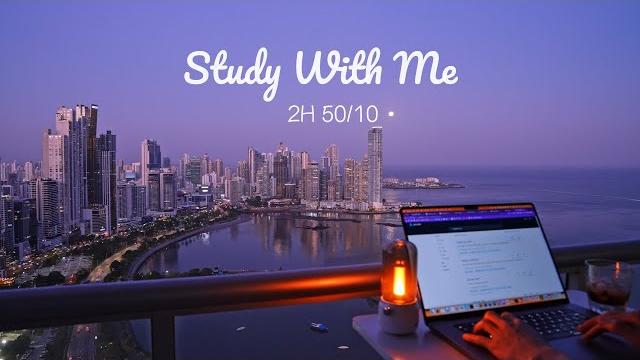 2-hour study with me / balcony moon rise / pomodoro 50-10 / relaxing lo-fi / day 146 2-hour study with me / balcony moon rise / pomodoro 50-10 / relaxing lo-fi / day 146