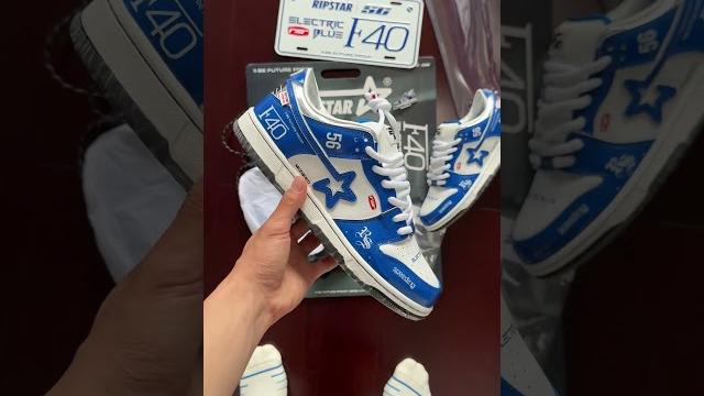 蓝色赛车与板鞋融合在一起长什么样? #板鞋 蓝色赛车与板鞋融合在一起长什么样? #板鞋