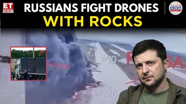 Stone vs. drone: russian civilians hail heroes after foiling kamikaze strike near fuel depot | watch Stone vs. drone: russian civilians hail heroes after foiling kamikaze strike near fuel depot | watch