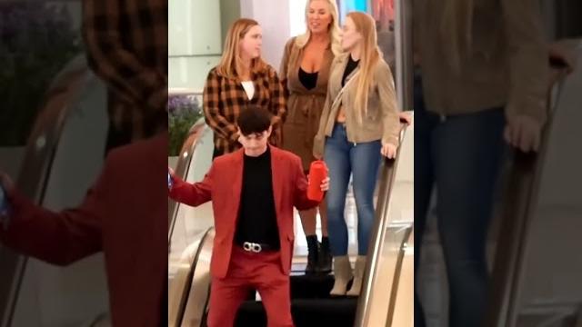 Escalator dance prank milf edition #funny #dance Escalator dance prank milf edition #funny #dance