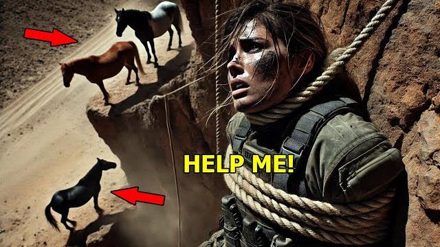 Mustang horses found a female veteran hanging off a cliff—what they did next shocked everyone Mustang horses found a female veteran hanging off a cliff—what they did next shocked everyone