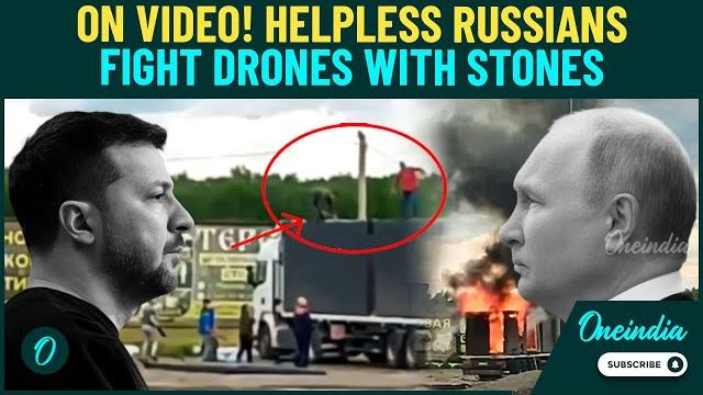 Watch: russian civilians to be rewarded for attacking ukrainian drones with stones | viral video Watch: russian civilians to be rewarded for attacking ukrainian drones with stones | viral video