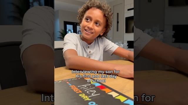 Same #questions 1 school year apart. continuing this every year #memories #interview #mother #son Same #questions 1 school year apart. continuing this every year #memories #interview #mother #son