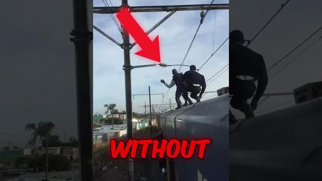 Youtuber climbed moving train - cops showed up! Youtuber climbed moving train - cops showed up!