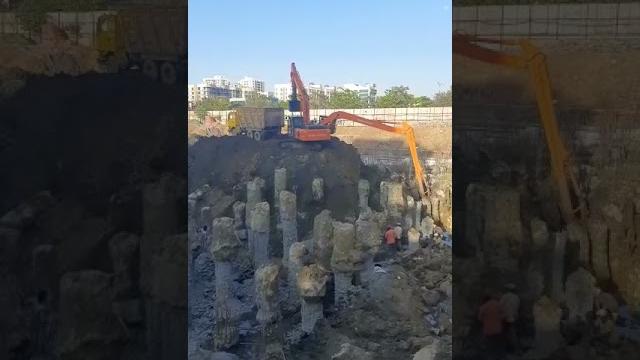 Building basement excavation deep 40foot Building basement excavation deep 40foot