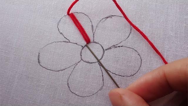Hand embroidery easy flower design,modern flower embroidery Hand embroidery easy flower design,modern flower embroidery