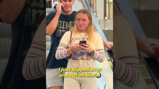 Awkward phone calls on the escalator prank! #shorts Awkward phone calls on the escalator prank! #shorts