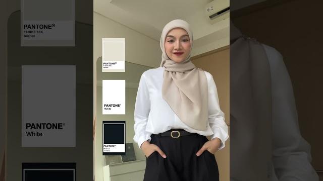 Warna hijab untuk baju hitam putih Warna hijab untuk baju hitam putih