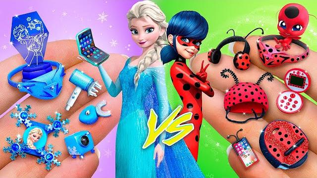 Elsa's gadgets vs ladybug's / 28 frozen diys Elsa's gadgets vs ladybug's / 28 frozen diys