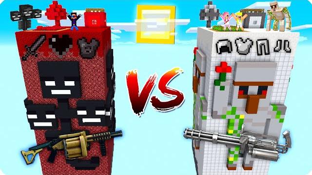 Чанк визера против чанка железного голема в майнкрафт! троллинг minecraft шеди леска и нубик Чанк визера против чанка железного голема в майнкрафт! троллинг minecraft шеди леска и нубик