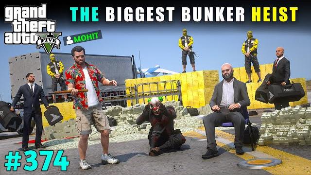 Billion dollar heist from mafia bunker | gta v gameplay #374 Billion dollar heist from mafia bunker | gta v gameplay #374