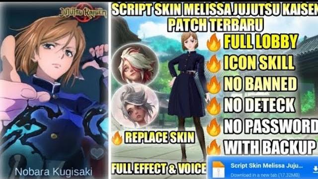 New | script skin melissa jujutsu kaisen nobara kugisaki no password | full effect voice | new patch New | script skin melissa jujutsu kaisen nobara kugisaki no password | full effect voice | new patch