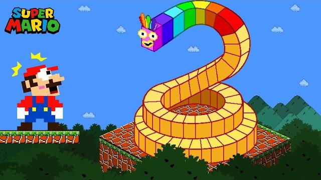 Numberblocks snake calamity maze #2 | numberblocks snake's mario rescue | game animation Numberblocks snake calamity maze #2 | numberblocks snake's mario rescue | game animation