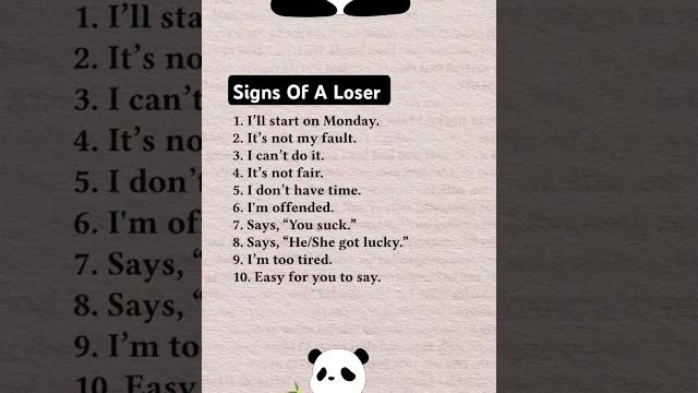 Sign of a loser #psychology #psychologysays #psychologyfacts #quotes #motivation #trendingshorts Sign of a loser #psychology #psychologysays #psychologyfacts #quotes #motivation #trendingshorts