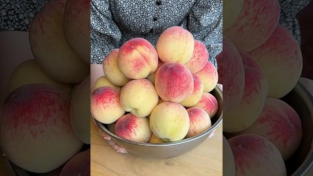 Peach parfait #たもグルメ #japanesefood Peach parfait #たもグルメ #japanesefood