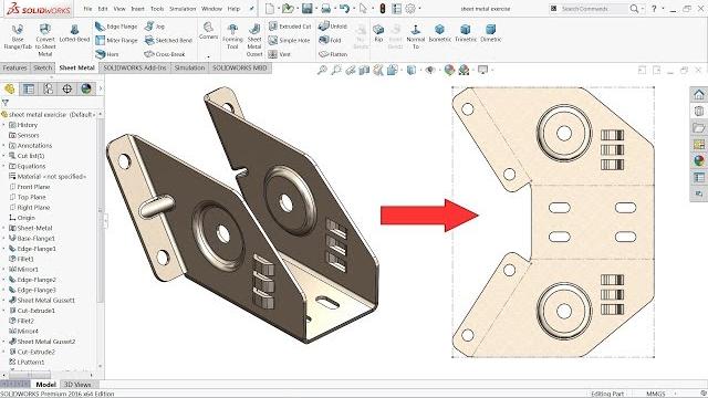 Solidworks sheet metal exercise Solidworks sheet metal exercise