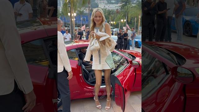 Beautiful blonde model & husband getting out ferrari at casino #monaco #luxury #trending #lifestyle Beautiful blonde model & husband getting out ferrari at casino #monaco #luxury #trending #lifestyle