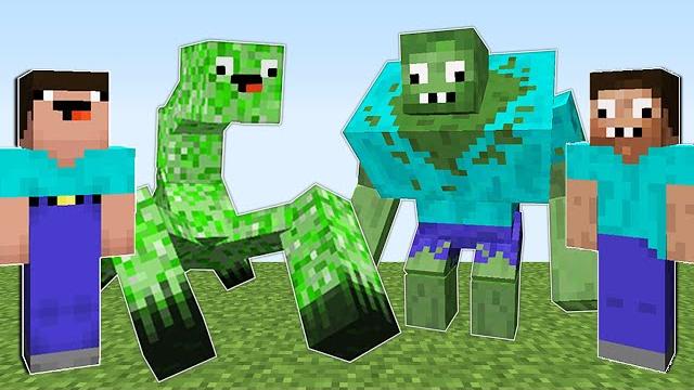 Нуб крипер против про зомби мутант в майнкрафт ! нубик и троллинг ловушка в minecraft Нуб крипер против про зомби мутант в майнкрафт ! нубик и троллинг ловушка в minecraft