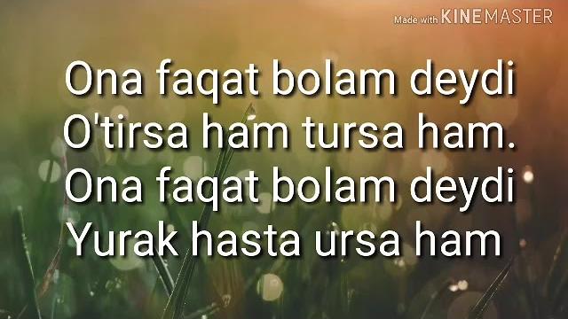 Ona faqat bolam deydi Ona faqat bolam deydi