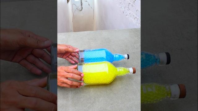 Yellow vs blue breaking glass bottle ️ crushing crunchy & soft things #shorts #asmr #satisfying Yellow vs blue breaking glass bottle ️ crushing crunchy & soft things #shorts #asmr #satisfying