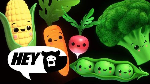 Hey bear sensory - funky veggies extended! - fun animation with music! - dance video Hey bear sensory - funky veggies extended! - fun animation with music! - dance video