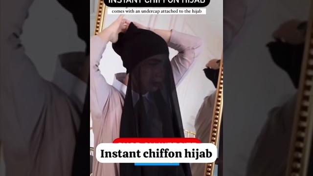 Instant chiffon hijab with cap attached Instant chiffon hijab with cap attached