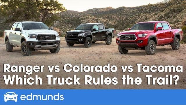 Ford ranger vs. toyota tacoma vs. chevy colorado: 2019 truck comparison test | edmunds Ford ranger vs. toyota tacoma vs. chevy colorado: 2019 truck comparison test | edmunds