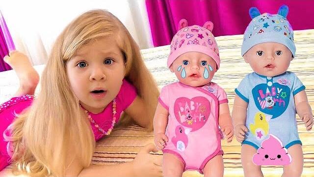 Diana and baby dolls behind the door Diana and baby dolls behind the door