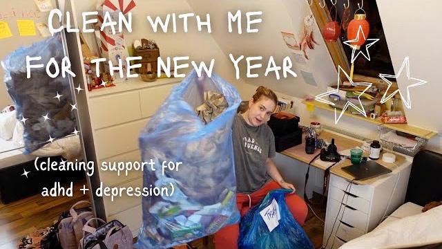 Clean my room with me in real time *new year edition* (body doubling for adhd + depression) Clean my room with me in real time *new year edition* (body doubling for adhd + depression)