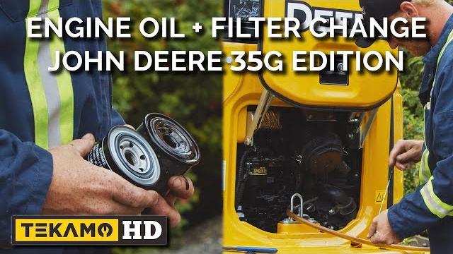 Mechanic's guide to changing engine oil & filters - mini excavator maintenance, john deere 35g Mechanic's guide to changing engine oil & filters - mini excavator maintenance, john deere 35g